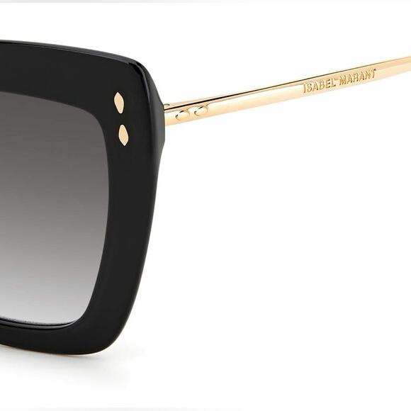 New! Isabel Marant IM0083/G/S 02M29O Black and Gold Sunglasses, Authentic main image 5